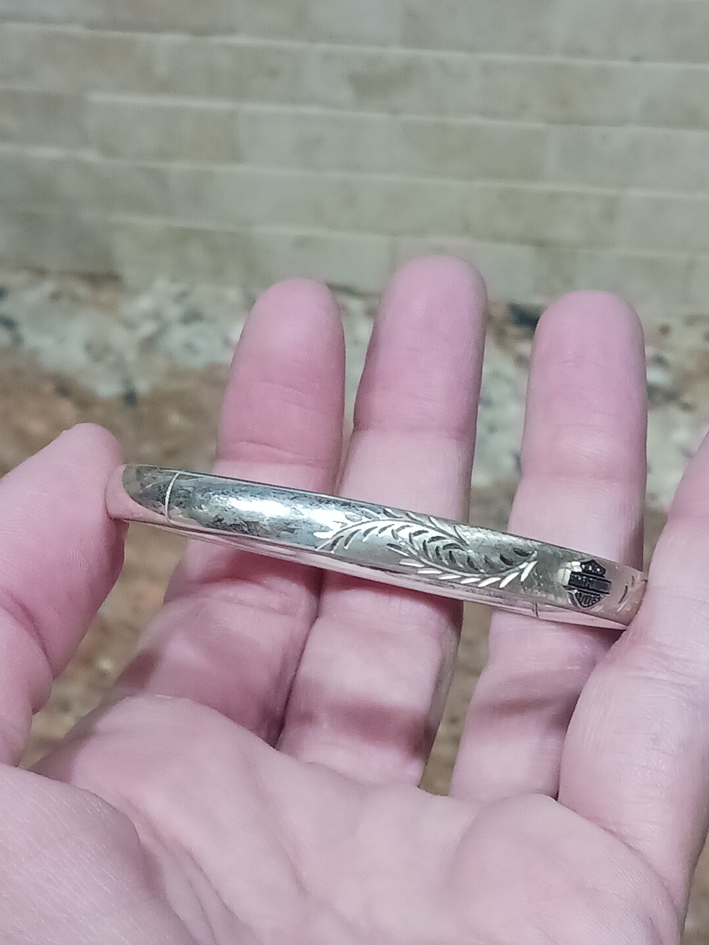 Vtg Designer 8in. 925 Sterling Silver Harley Davidson Hinged Bangle Bracelet - Picture 2 of 11